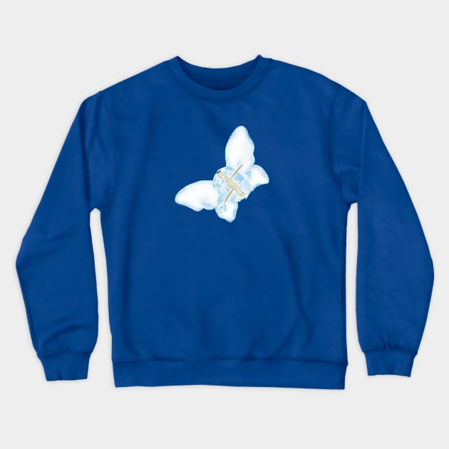 Butterfly Hair Clip Crewneck Sweatshirt by HB Loves Crafts